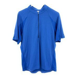 Patagonia XL 1/2 Zip Short Sleeve‎ Blue Bike Jersey Cycling